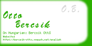 otto bercsik business card