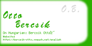 otto bercsik business card